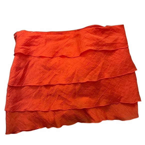 Peppermayo women’s End of Us orange flirty mini skirt. - Picture 3 of 4